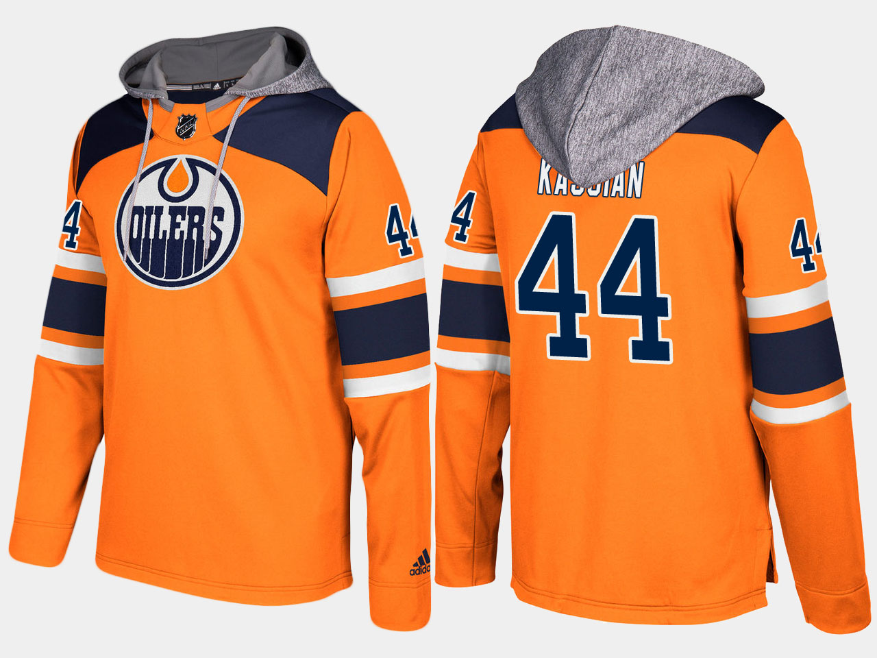 Men NHL Edmonton oilers #44 zack kassian orange hoodie